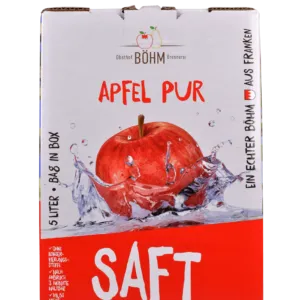 Naturtrüber Apfelsaft in einer Bag-in-Box-Verpackung