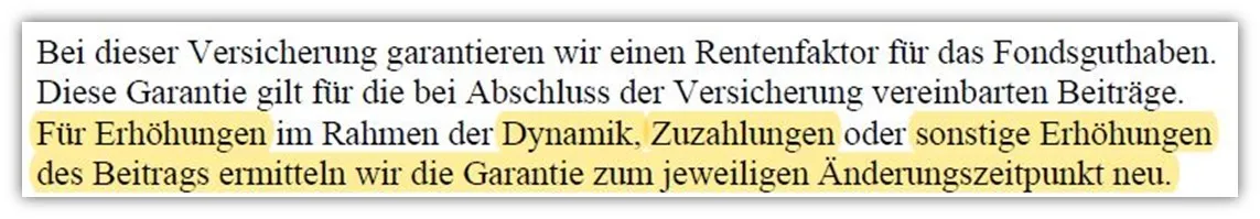 Neukalkulation des Rentenfaktors bei Zuzahlungen zur Alte Leipziger Nettopolice