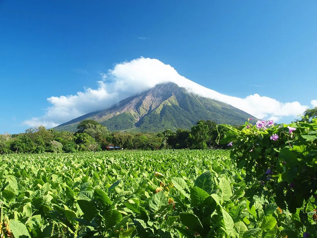 nicaragua farbenfrohe stadt mit seeblick