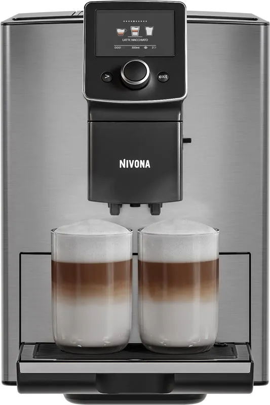 NICR 825 Kaffeevollautomat Frontansicht für Espresso, Cappuccino und mehr