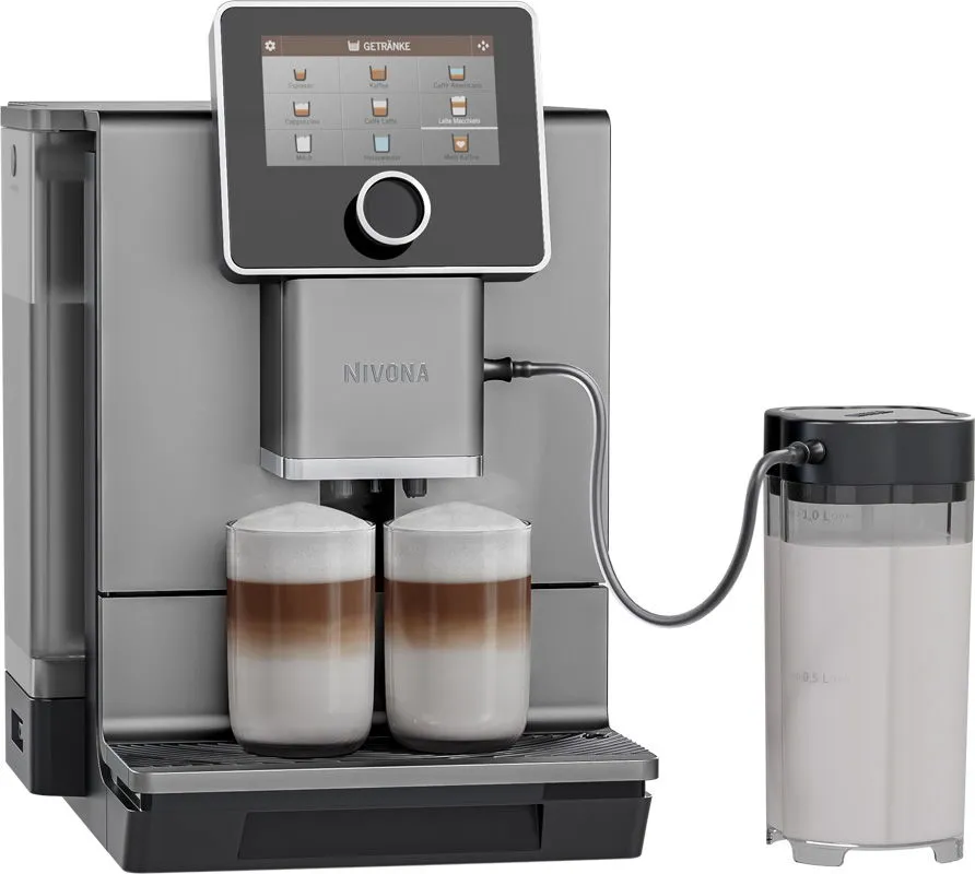 Nivona NICR 970 Kaffeemaschine Seitenansicht mit Milchtank
