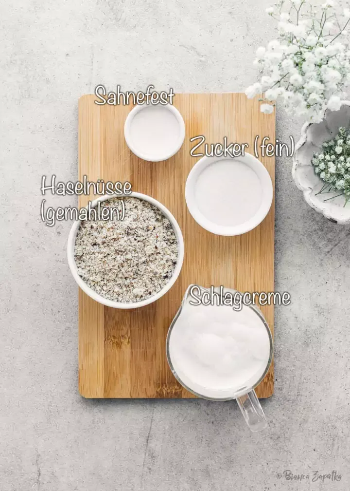 Nuss-Sahne Zutaten