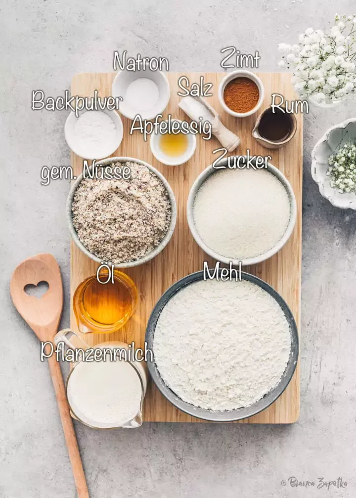 Nusskuchen Zutaten
