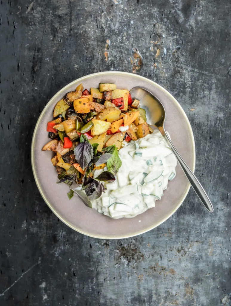 ofengemuese-veganer-tzaziki