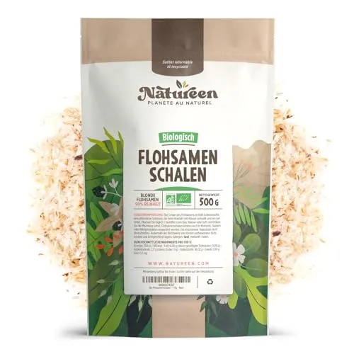 Packung Bio Flohsamenschalen von Planète au Naturel, ideal zum Backen von deutschem Brot
