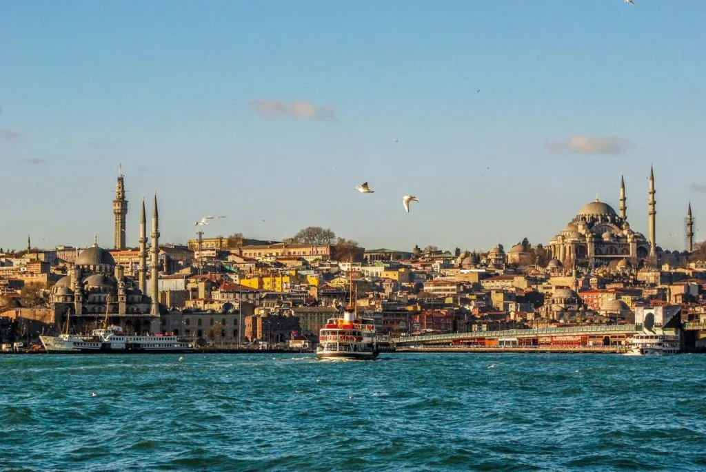 Panoramablick auf Istanbul und den Bosporus