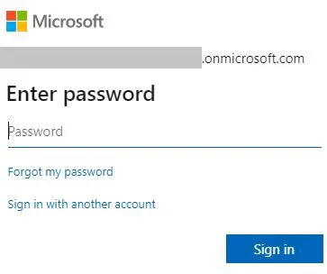 Passwort für Power BI Login eingeben