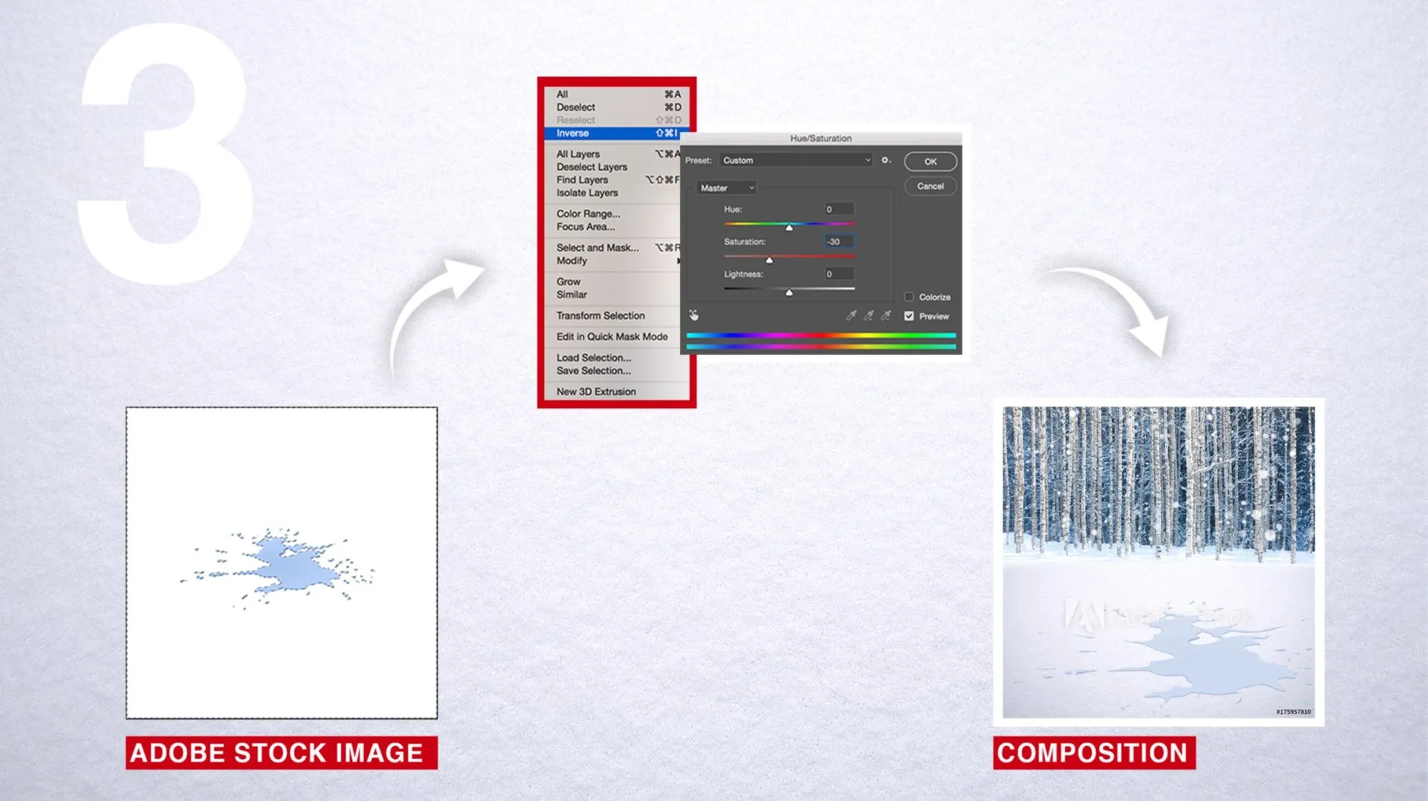 Pfütze mit angepasster Sättigung