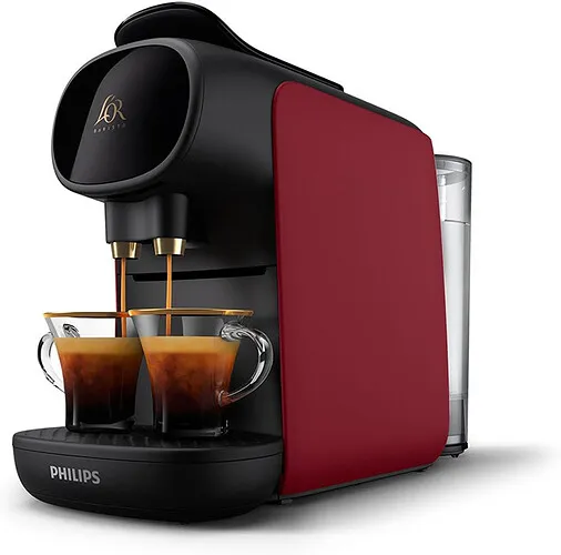 Philips L'Or Barista Kaffeemaschine in Rot mit XXL-Kapseln und Nespresso-Kompatibilität