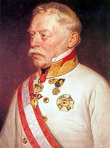 Porträt von Feldmarschall Josef Radetzky von Radetz, einer Schlüsselfigur in der Debatte um die Herkunft des Schnitzels