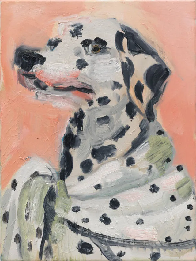 Porträtmalerei eines Dalmatiner Hundes.