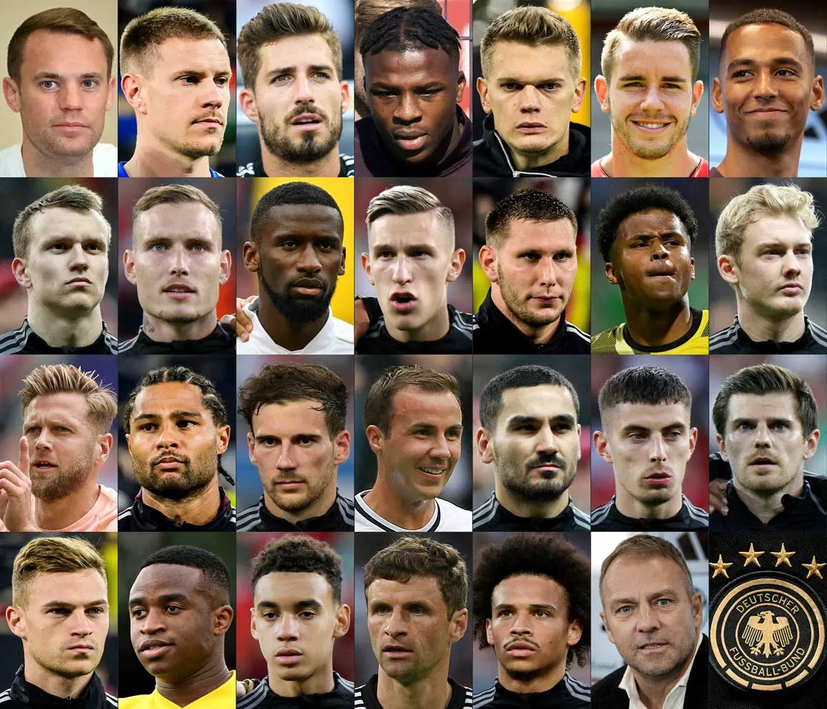 Porträts deutscher Nationalspieler aus dem DFB WM-Kader 2022