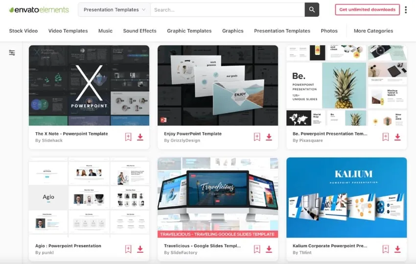 PowerPoint Online Vorlage von Envato Elements mit ansprechendem Design