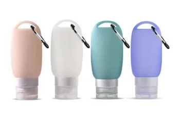 Praktische, wiederverwendbare Silikonflaschen als nachhaltiges Reisegeschenk für Kosmetik