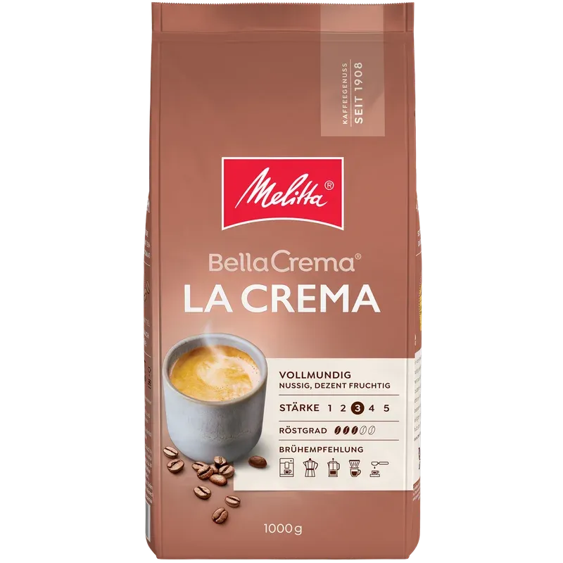 Produktbild von Melitta BellaCrema La Crema Kaffeebohnen 1000g