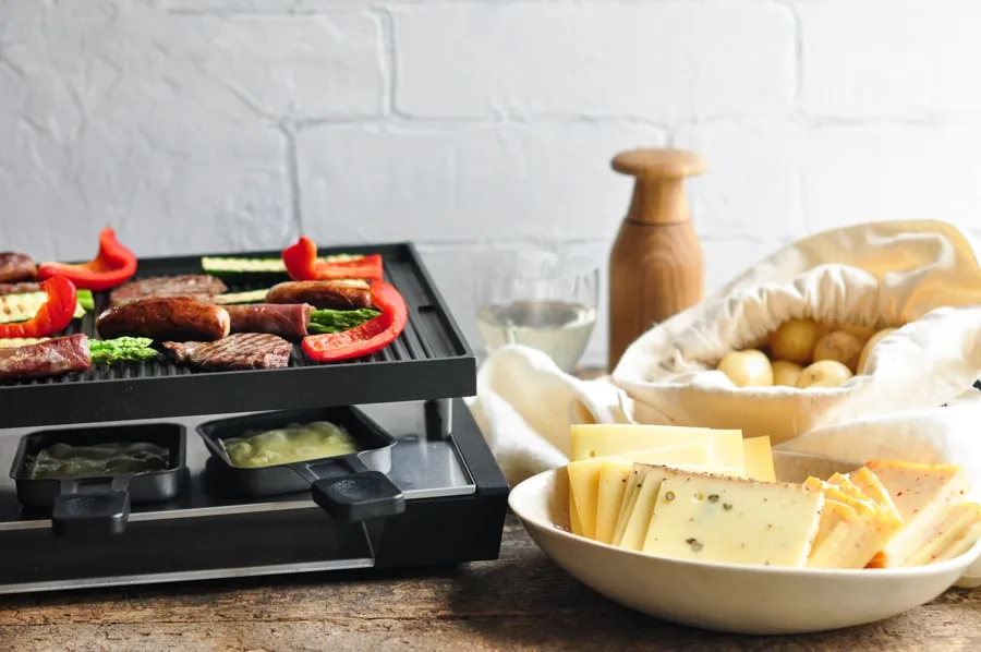 raclette grill mit raclette käse