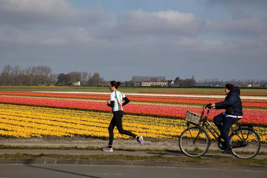 Radfahren und Laufen für Muskelaufbau