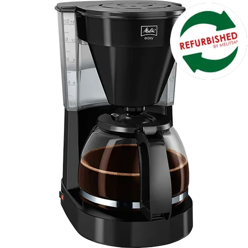 Refurbished Melitta Easy Filterkaffeemaschine in Schwarz, ein preiswertes Outlet-Angebot.