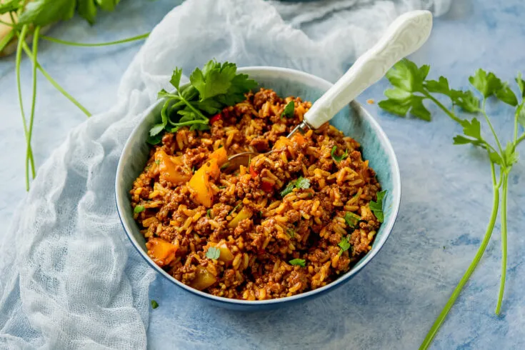 Reis Hackfleisch Topf