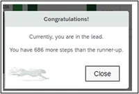 Road Runner hat die Führung übernommen und das Pop-up erscheint