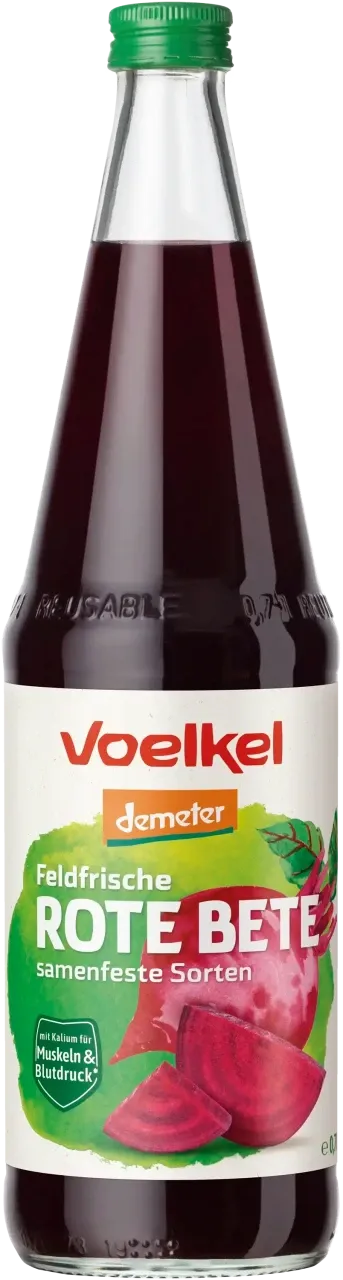 Rote Bete Direktsaft in Bio-Qualität, gewonnen aus samenfesten Gemüsesorten für vitalisierende Nährstoffe