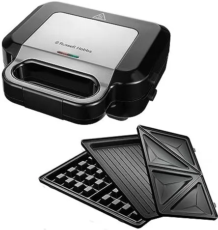 Russel Hobbs 26810-56: 3-in-1 Sandwichmaker mit Wechselplatten