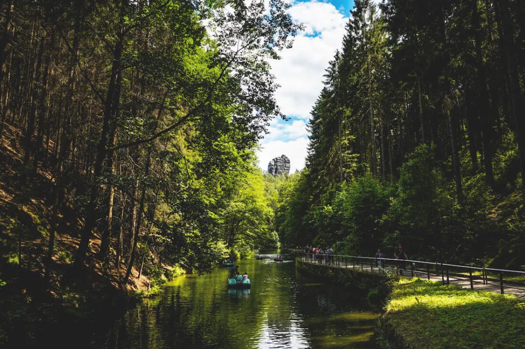 Sächsische Schweiz Amselsee Bootsfahrt