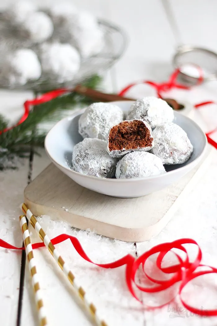 Saftige Schoko-Schneebälle mit Baileys, eine Alternative zu Mandelgebäck