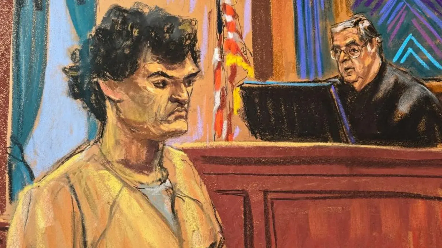 Sam Bankman-Fried vor US-Bezirksrichter Lewis Kaplan bei der Urteilsverkündung