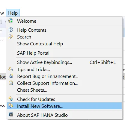 SAP HANA Studio BW-MT Upgrade Install New Software