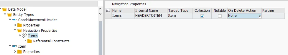 SAP OData V4 Navigation Property Header zu Items