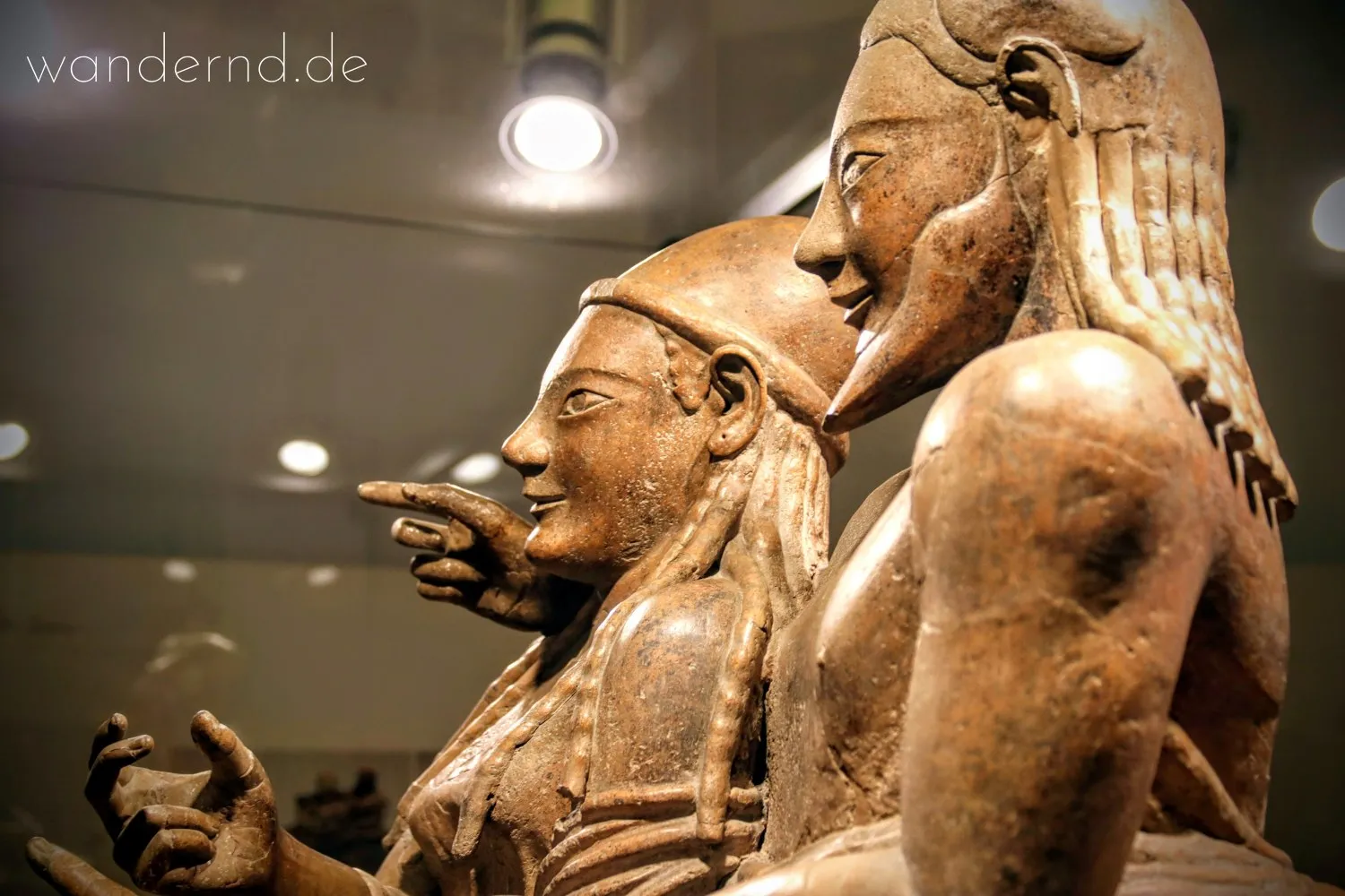 Sarkophag eines etruskischen Ehepaars aus der Nekropole von Cerveteri, spätes 6. Jahrhundert v. Chr.