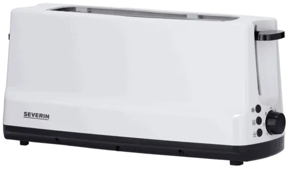 Schlanker Langschlitztoaster Severin AT 2232 in weißem Design