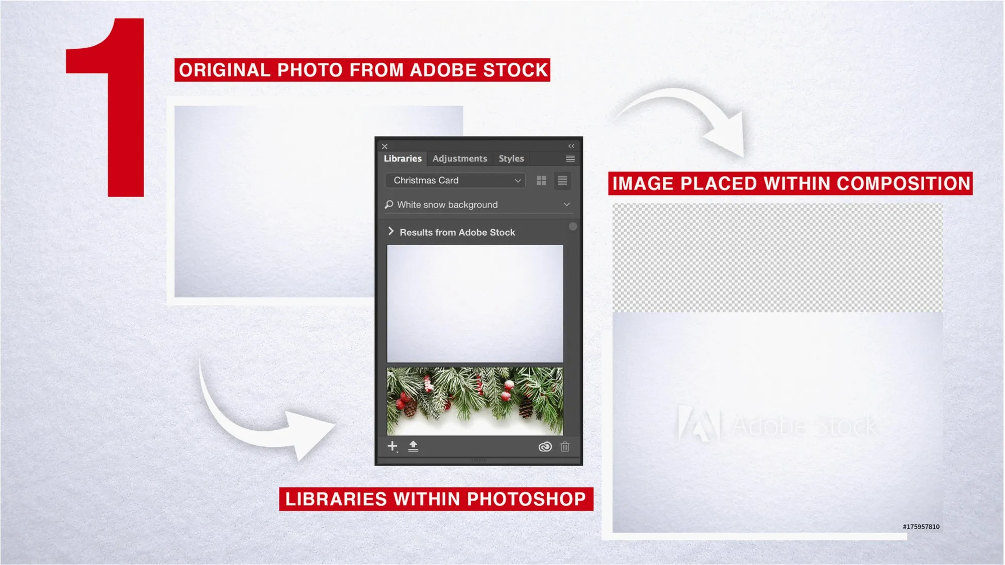 Schnee-Hintergrund für Weihnachtskarten