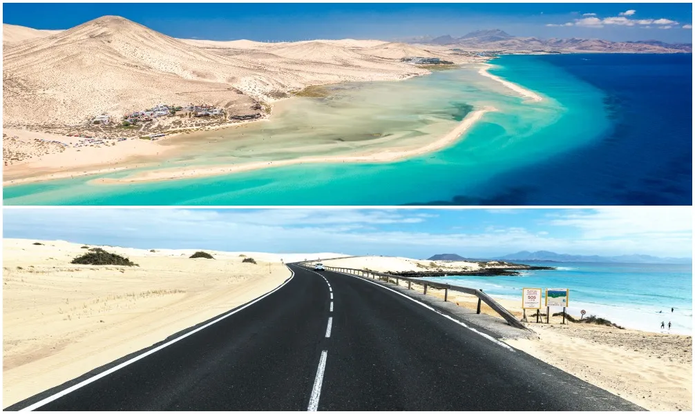 Schneeweiße Strände und türkisfarbenes Wasser auf Fuerteventura