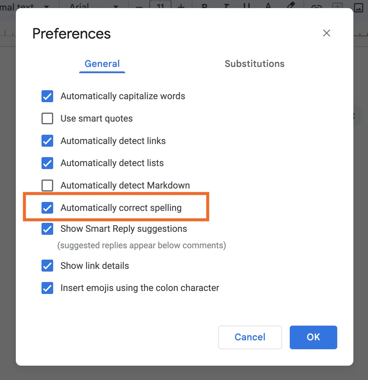 Schritt 2: Rechtschreibfehler automatisch korrigieren aktivieren
