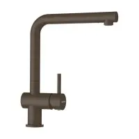 Schwarze Schock Küchenarmatur Epos mit festem Auslauf in CRISTADUR®