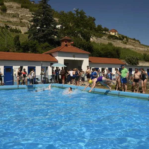 Schwimmer starten zum Wettkampf