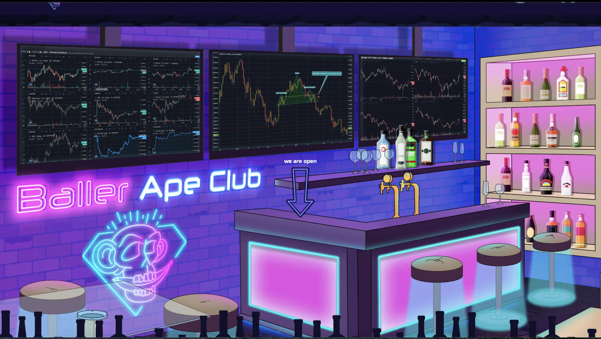 Screenshot der Baller Ape Club NFT Launch Site