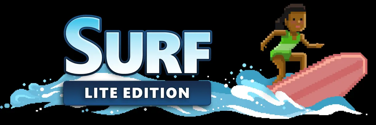 Screenshot des Microsoft Edge Surf-Spiels, das an SkiFree erinnert.