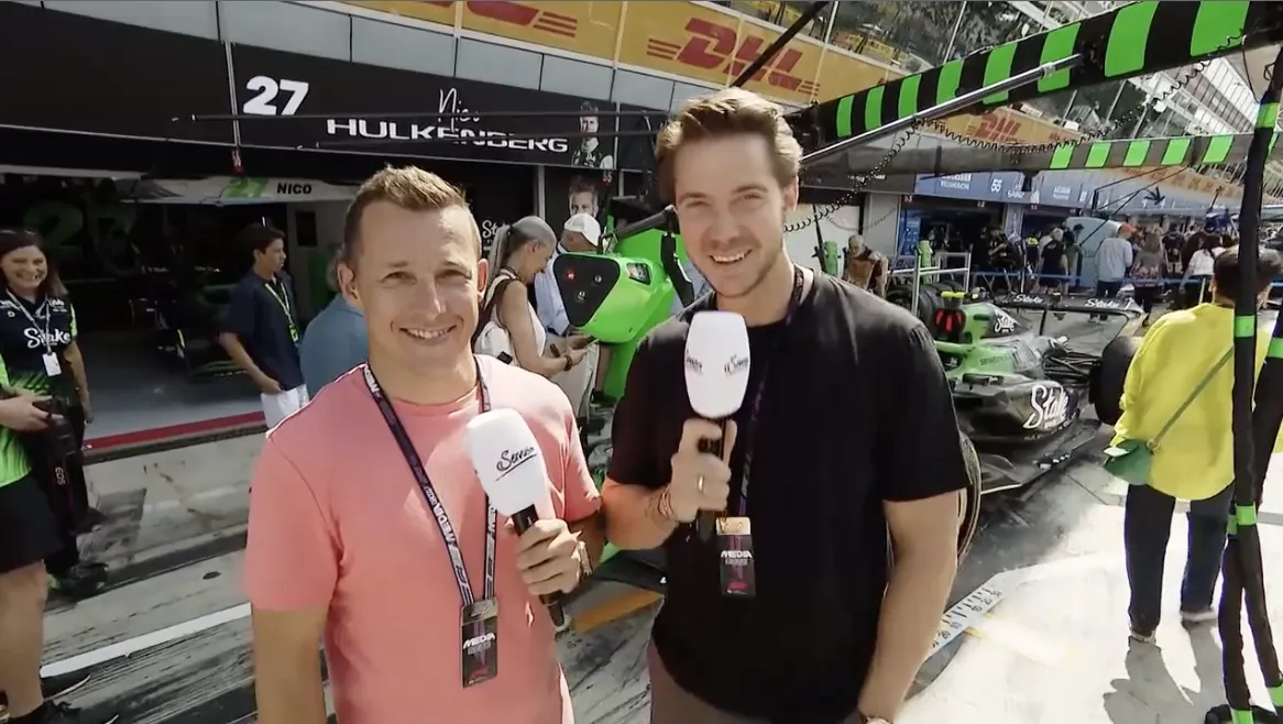 Screenshot einer Formel-1-Diskussion oder Analyse im TV