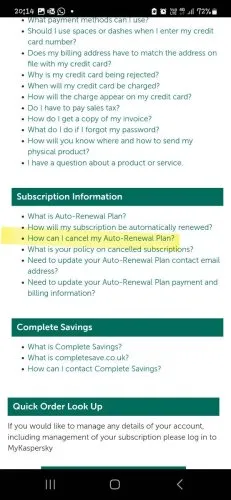 Screenshot eines Bitdefender-Bestellverwaltungsportals mit hervorgehobenen Navigationsoptionen