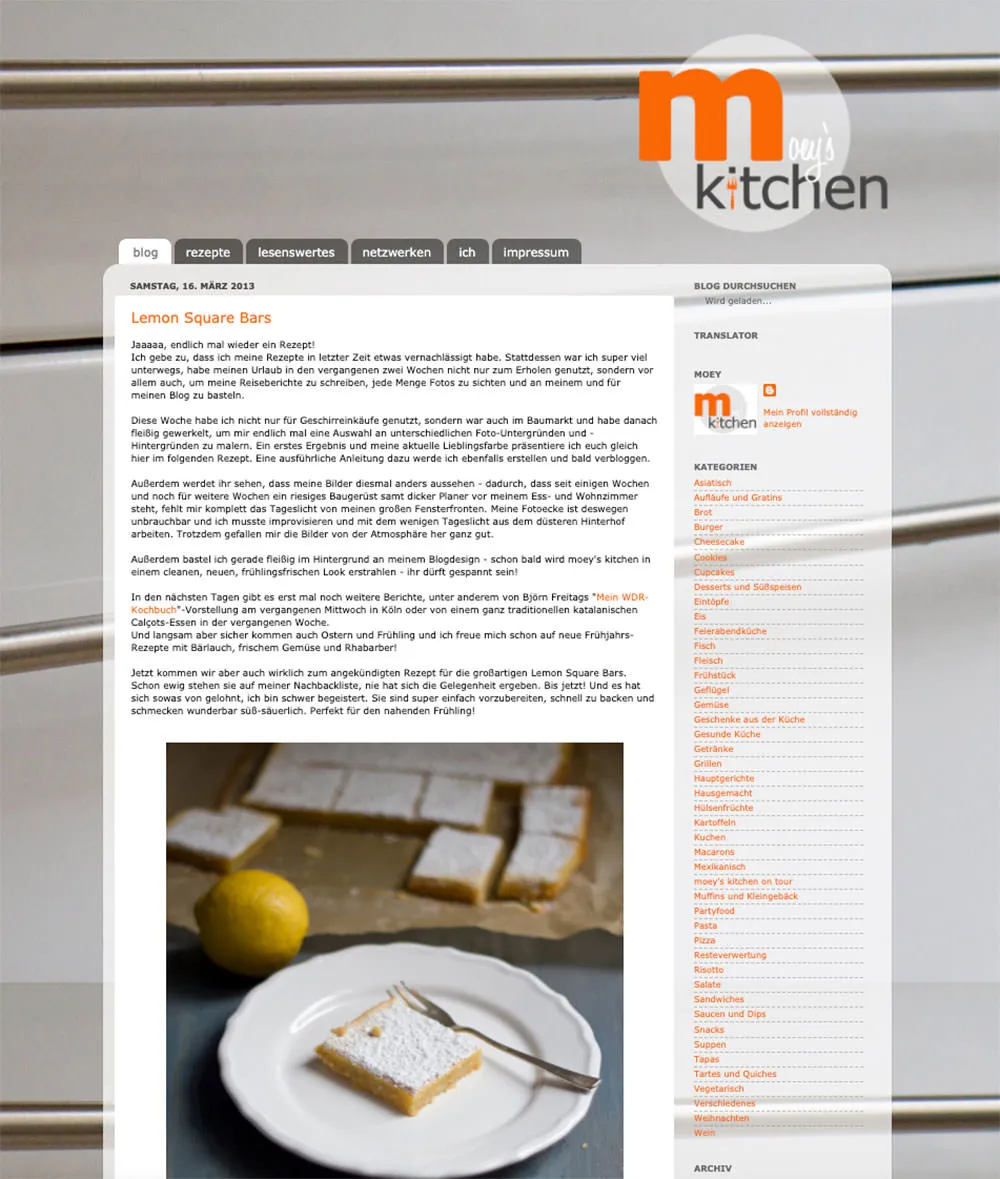 Screenshot März 2013: Wie sich unser Fokus auf deutsche Backkultur und den perfekten Geburtstagskuchen schärfte