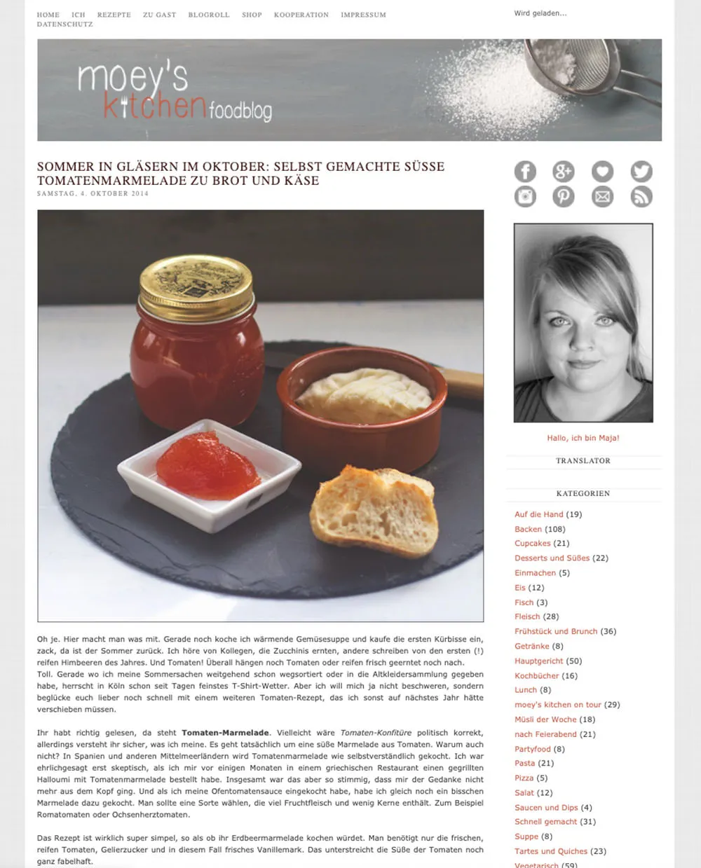 Screenshot Oktober 2014: Visualisierung unserer Entwicklung als Quelle für deutsche Schokokuchen-Rezepte