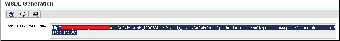 Screenshot: SOAMANAGER - Generierte URL für den Konsum des ABAP Web Service