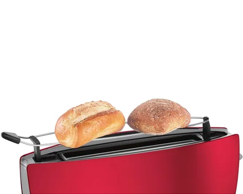 Seitenansicht des Bosch TAT6004 Toasters mit ausziehbarer Krümelschublade und Kabelaufwicklung