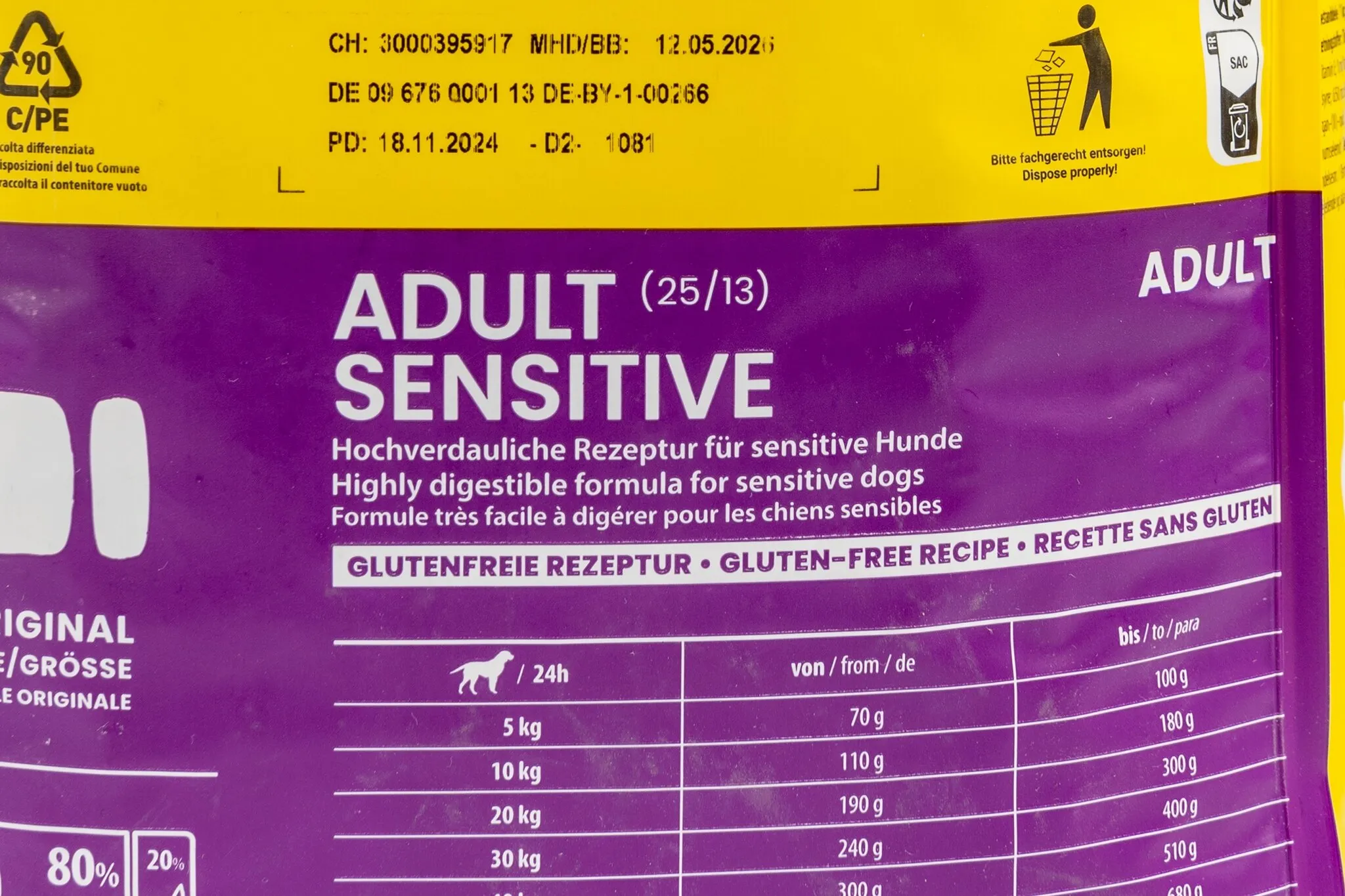 Sensitiv-Hundefutter im Labor