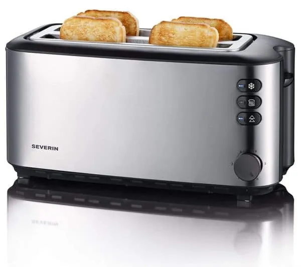 Severin AT 2509 Doppel-Langschlitztoaster aus Edelstahl