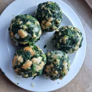 Shaping Spinach Dumplings