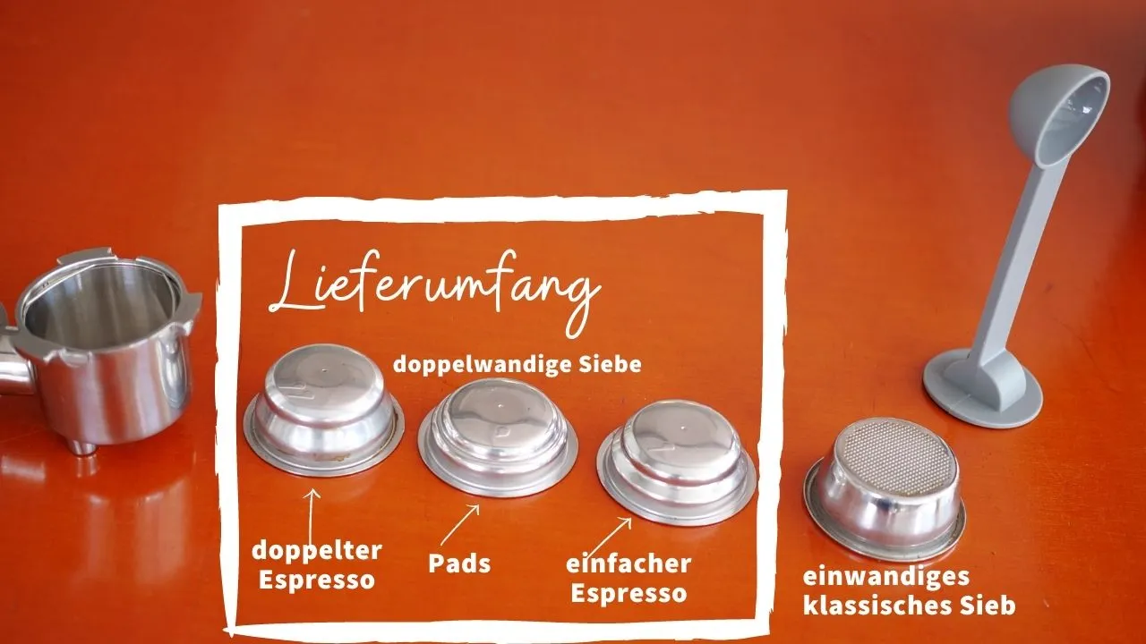 Siebe der Smeg Espressomaschine